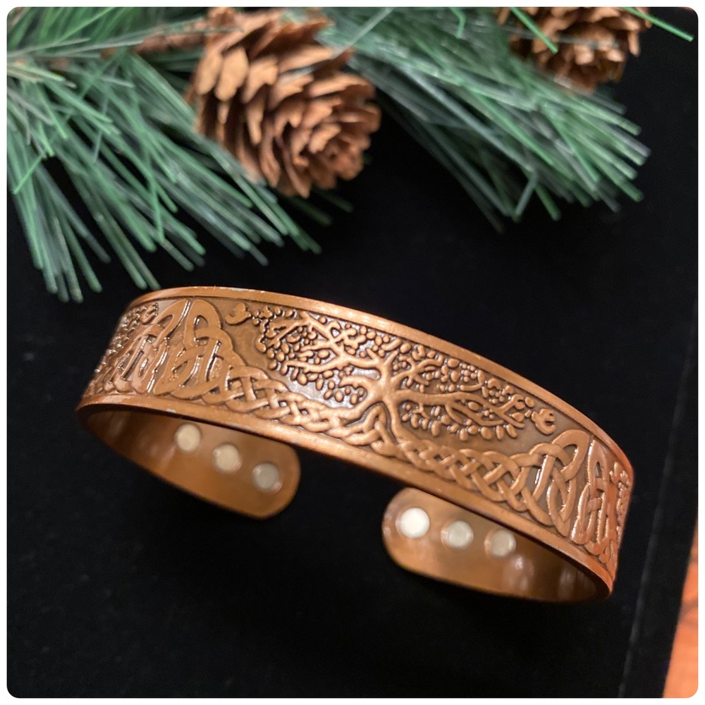 Copper Tree of Life Adjustable Cuff Bracelet NWOT